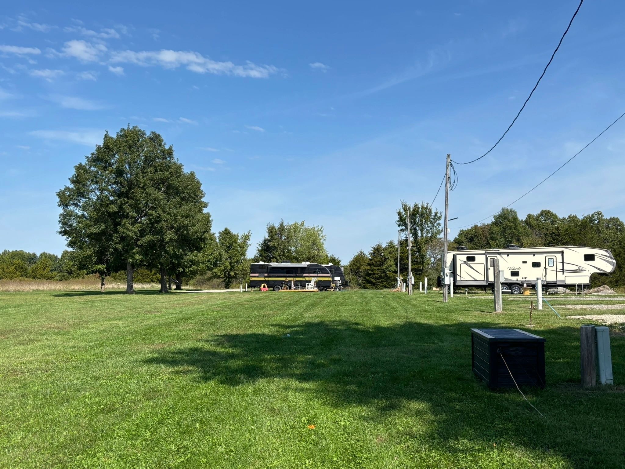 RV campground site with trees
